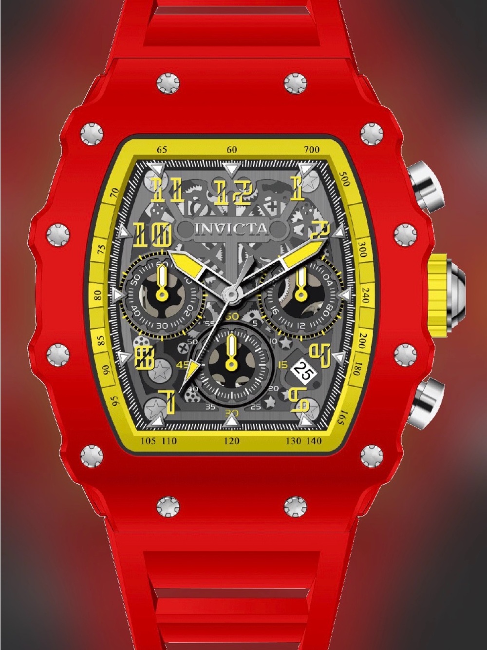 Stunning Invicta Racing Circuit Inferno Men's Watch (44mm, Red) - Brand NWT